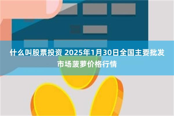 什么叫股票投资 2025年1月30日全国主要批发市场菠萝价格行情